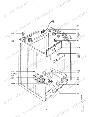 Взрыв-схема стиральной машины Aeg LAV70640 - Схема узла Electrical equipment 268